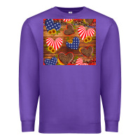 Purple america heart Premium Sweatshirt - Artiststas