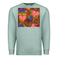 Seafoam america heart Premium Sweatshirt - Artiststas