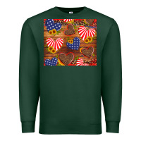 Sports Green america heart Premium Sweatshirt - Artiststas