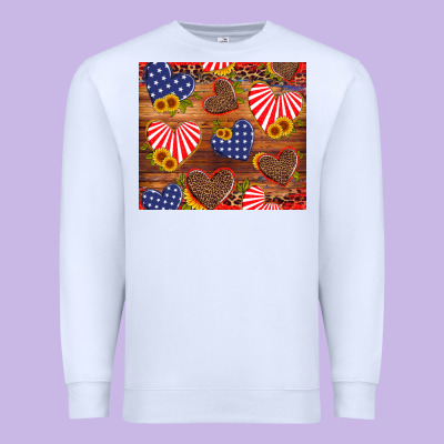 America Heart Premium Sweatshirt Designed By Artiststas