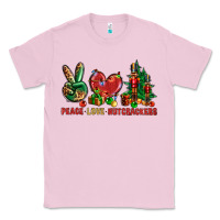 Bubblegum Pink Peace love Nutcrackers Classic Tee - NancyCooperArtShop