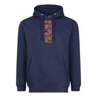 Navy usa flag and cross penwraps Heavyweight Hoodie - Artiststas