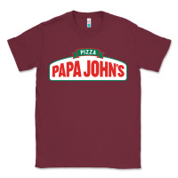 Burgundy product pizza papa jhons Classic Tee - minhPixels