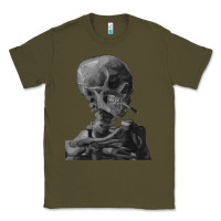 Army Green Vincent Van Gogh Skull of a SkeletonVintage Halloween Skull Classic Tee - minhPixels