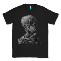 Black Vincent Van Gogh Skull of a SkeletonVintage Halloween Skull Classic Tee - minhPixels