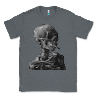 Charcoal Heather Vincent Van Gogh Skull of a SkeletonVintage Halloween Skull Classic Tee - minhPixels