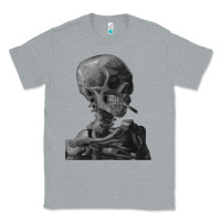 Heather Grey Vincent Van Gogh Skull of a SkeletonVintage Halloween Skull Classic Tee - minhPixels