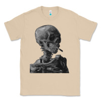 Mushroom Vincent Van Gogh Skull of a SkeletonVintage Halloween Skull Classic Tee - minhPixels