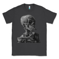 Smoke Vincent Van Gogh Skull of a SkeletonVintage Halloween Skull Classic Tee - minhPixels