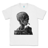 White Vincent Van Gogh Skull of a SkeletonVintage Halloween Skull Classic Tee - minhPixels
