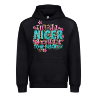 Black i'll try to be nicer if you'll try ti be smarter Urban Hoodie - AdoDesignShop