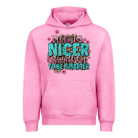 Fuchsia Pink i'll try to be nicer if you'll try ti be smarter Urban Hoodie - AdoDesignShop