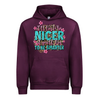 Mauve Wine i'll try to be nicer if you'll try ti be smarter Urban Hoodie - AdoDesignShop