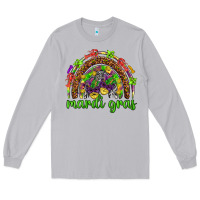 Moon Dust Mardi Gras rainbow and masks Long Sleeve Tee - HowdyJamesFarm