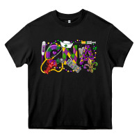 Black CNA Certified Nursing Assistant Mardi Gras Heavy Core Tee - LillyAllenDesigns