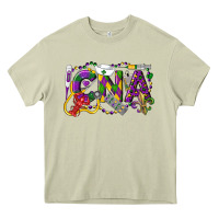 Mossy CNA Certified Nursing Assistant Mardi Gras Heavy Core Tee - LillyAllenDesigns