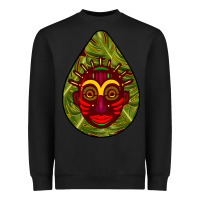 Black african masks teardrop  7 Heavyweight Sweatshirt - BundleAndBundleShop