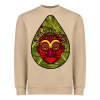 Mushroom african masks teardrop  7 Heavyweight Sweatshirt - BundleAndBundleShop