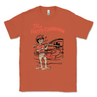 Copper Vintage The Happy Fisherman 2022 Fishing Mens Kids Classic Tee - minhPixels