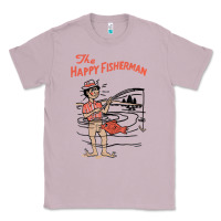 Lilac Vintage The Happy Fisherman 2022 Fishing Mens Kids Classic Tee - minhPixels