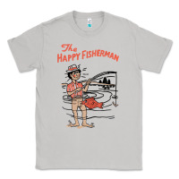 Moon Dust Vintage The Happy Fisherman 2022 Fishing Mens Kids Classic Tee - minhPixels