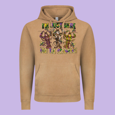 Im Just Here For The Crawfish Vintage Hoodie Designed By Cowgirlartshop