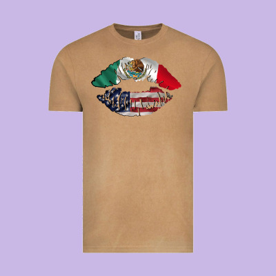Mexico Usa Lips Vintage Tee Designed By Tumblerdesignbyshophia