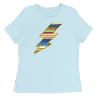 Baby Blue Yellow Aztec Patterned Lightning Ladies Tee - Bettercallsaul