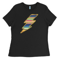 Black Yellow Aztec Patterned Lightning Ladies Tee - Bettercallsaul
