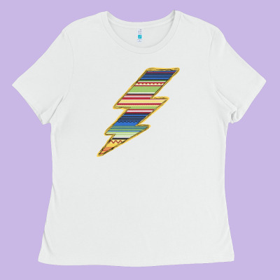 Yellow Aztec Patterned Lightning Ladies Tee Designed By Bettercallsaul