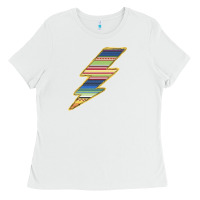 White Yellow Aztec Patterned Lightning Ladies Tee - Bettercallsaul