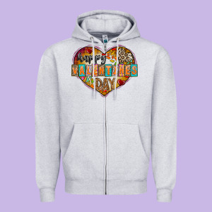 Happy Valentınes Day Zipper Hoodie Designed By Cowhidedigitalart