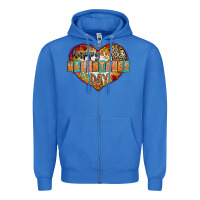True Royal Happy Valentınes Day Zipper Hoodie - CowhideDigitalArt