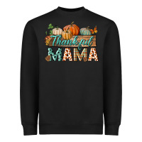 Black thankful mama Heavyweight Sweatshirt - BundleAndBundleShop
