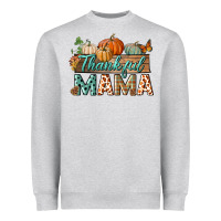 Heather Grey thankful mama Heavyweight Sweatshirt - BundleAndBundleShop