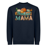 Navy thankful mama Heavyweight Sweatshirt - BundleAndBundleShop
