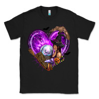 Black Halloween Heart with Witch Classic Tee - texasbilliewilder