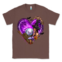 Chestnut Halloween Heart with Witch Classic Tee - texasbilliewilder