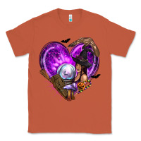 Copper Halloween Heart with Witch Classic Tee - texasbilliewilder