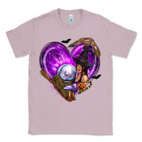 Lilac Halloween Heart with Witch Classic Tee - texasbilliewilder
