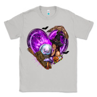 Moon Dust Halloween Heart with Witch Classic Tee - texasbilliewilder