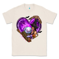 Natural Halloween Heart with Witch Classic Tee - texasbilliewilder