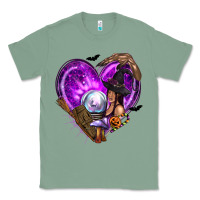 Sage Halloween Heart with Witch Classic Tee - texasbilliewilder