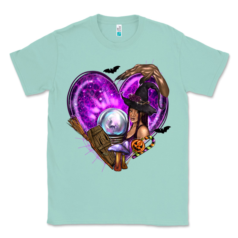 Halloween Heart With Witch Classic Tee by texasbilliewilder | Teevron