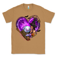 Toasted Coconut Halloween Heart with Witch Classic Tee - texasbilliewilder