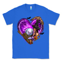 True Royal Halloween Heart with Witch Classic Tee - texasbilliewilder