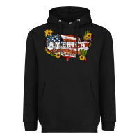 Black usa map Heavyweight Hoodie - Artiststas