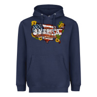 Navy usa map Heavyweight Hoodie - Artiststas