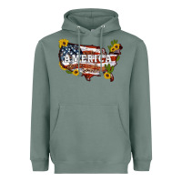 Sage usa map Heavyweight Hoodie - Artiststas