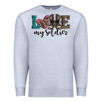 Heather Grey armed forces day love my soldier Premium Sweatshirt - Artiststas